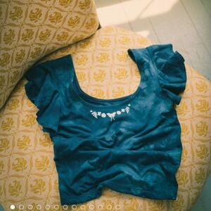 Purusha People Blue Flutter Solstice Top